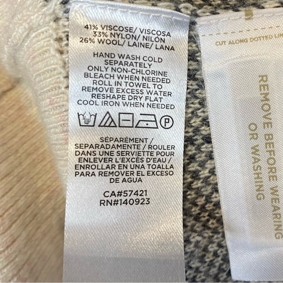 LOFT Leopard Print Jacquard Turtleneck Wool Blend Sweater Dress - Picture 7 of 8